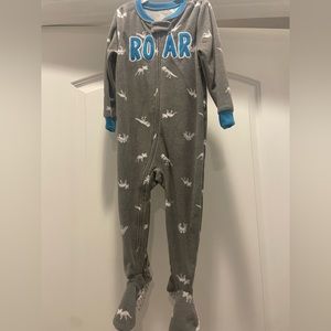 Baby Boys Dino Roar Fleece Footed Pajamas